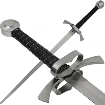 Replika zbraně Leier Impozantní meč Bastard se záštitnými prstenci, Třída B