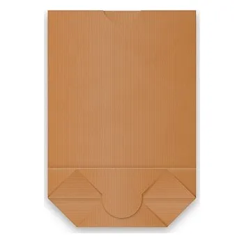 Papírový sáček s 60 mm křížovým dnem kraft 15x22cm (na 0,5 kg) / 71004