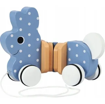 Dřevěná hračka Trefl Edukační dřevěná hračka Zajíček, modrá