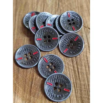 Knoflík Kovový knoflík Classic barva nikl antik