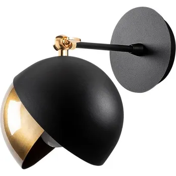 Nástěnné svítidlo Nástěnné svítidlo HELDAL 1xE27 20x26x25 cm, černá/zlatá + vyzvednutí ZDARMA