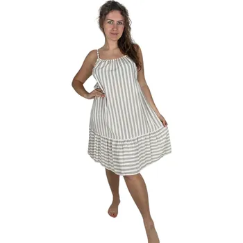 Dámské šaty Šaty na ramínka béžové