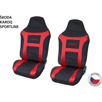 Potah sedadla Autopotahy Perfetto&nbsp;EL Luxury Škoda Karoq Sportline červená 2&nbsp;ks