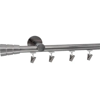 Garnýž Kovovégarnýže.cz Garnýž broadway Sotra 19 mm efekt nerez Varianta jednořadá nebo dvouřadá: Dvouřadá, Uchycení látky: jezdec s háčkem, Délka garnýže Broadway: 400 cm