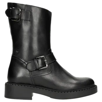 Dámské polobotky Černé Kožené Dámské Biker Boty Wojas 5522151 37