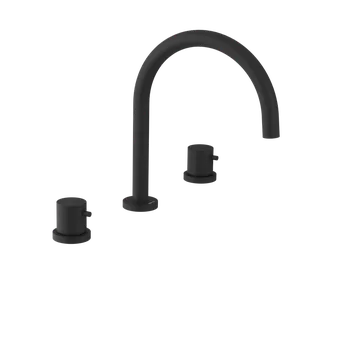 Sapho Ultramix umyvadlová baterie stojánková tříprvková bez výpusti černá matná UT017B