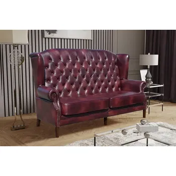 Pohovka Askont Chesterfield Harold 3M: Kožená pohovka