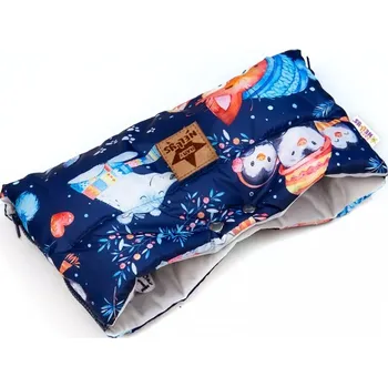 Rukávník Rukávník ke kočárku, nepromokavý, PREMIUM Winter friends, granátový