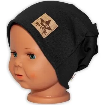 Čepice Dětská funkční čepice s dvojitým lemem - černá, vel. 110