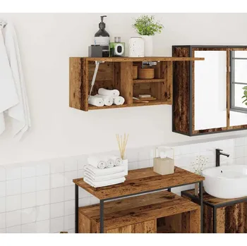Koupelnový nábytek vidaXL Koupelnová nástěnná skříňka 60x25x30 cm kompozitní dřevo [860066] Barva: Staré dřevo