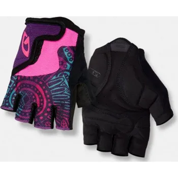 Cyklistické rukavice Cyklistické rukavice Giro Bravo Jr - fialová/růžová M
