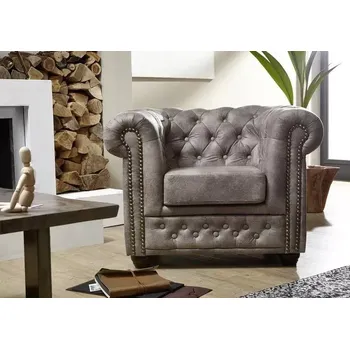 Křeslo Askont Chesterfield Oxford: Křeslo 1M Silver