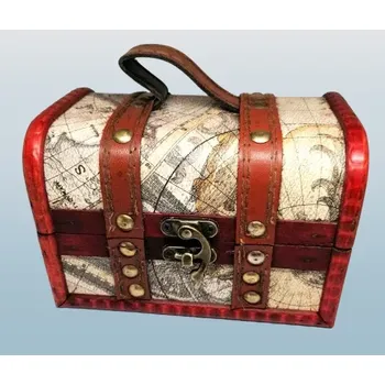 Úložný box Truhlička dřevěná koloniální 15 x 9,5 x 9,5 cm – vintage styl