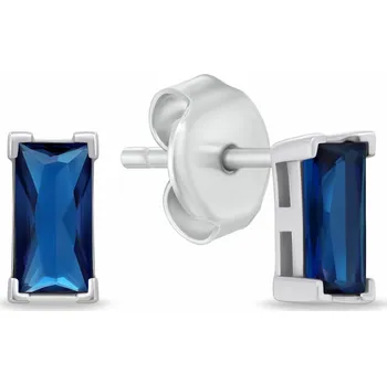 Náušnice Brilio Silver Stříbrné náušnice s modrými kubickými zirkony EA1176WB + 2 měsíce na vrácení zboží