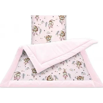 Sada do kočárku, 2D, bavlna + Velvet, Little Balerina - růžová