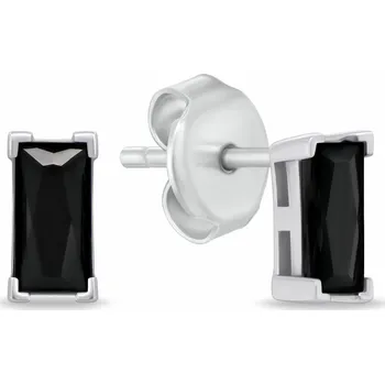 Náušnice Brilio Silver Stříbrné náušnice s černými kubickými zirkony EA1176WBC + 2 měsíce na vrácení zboží