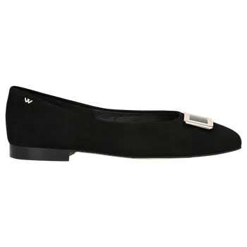 Dámské polobotky Černé Baleríny S Kovovou Ozdobou Wojas 4403161 37