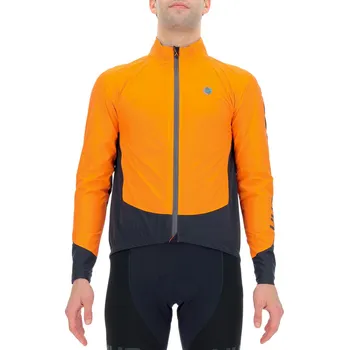 Cyklistická bunda Bunda na kolo UYN Man Biking Packable Regular Fit - oranžová/černá M