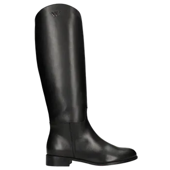 Dámské kozačky Černé Kožené Dámské Kozačky S Zateplením Wojas 7107051 38