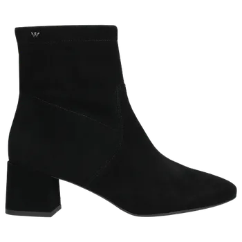 Dámské polobotky Stylové Kotníkové Boty Dámské Z Černého Veluru Wojas 5509461 40