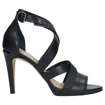 Dámské sandále Černé Dámské Elegantní Sandály Z Kvalitní Kůže Wojas 7604551 39