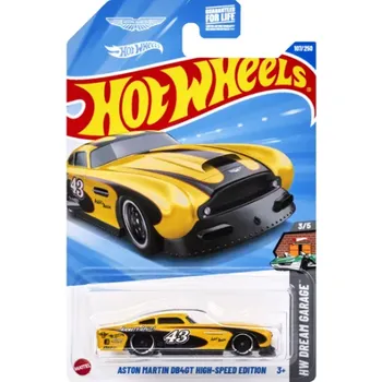 auto na autodráhu Hot Wheels Aston Martin DB4GT High Speed Edition žlutý