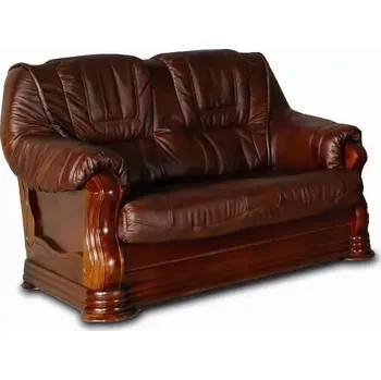 Pohovka ASKONT Palermo Kožená pohovka 2M Možnost výběru dřeva