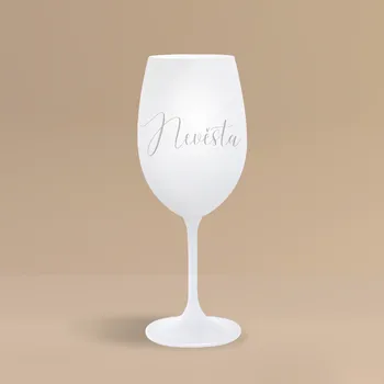 Svatební dekorace Sklenice na víno s gravírováním NEVĚSTA/ŽENICH Barva: Bílá, Pro koho?: Nevěsta
