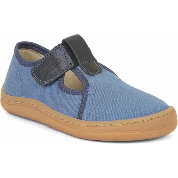 Chlapecké bačkory Froddo Barefoot dětské plátěné přezůvky/tenisky G1700380-1 Denim Velikost: 30