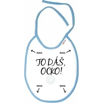 Nepromokavý bryndáček Baby Nellys TO DÁŠ OCKO! modrý