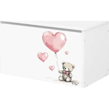 úložný prostor na hračky Box na hračky Nellys - Teddy love - růžový
