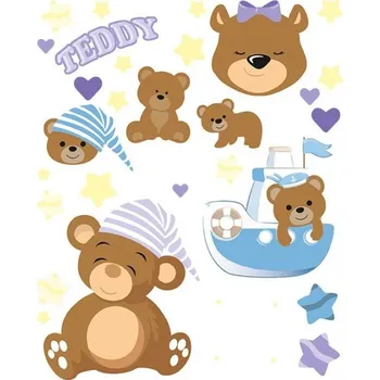 Nášivka Tulimi Barevná, veselá nažehlovačka Teddy - velký arch