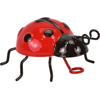 Zahradní dekorace Kovová dekorace beruška 8 cm červená