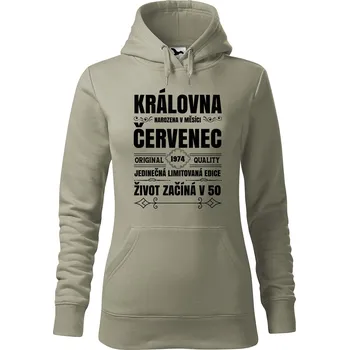 Pánská mikina Dámská mikina Narození královny Velikost (žena): S, Vyberte barvu: Světlá khaki