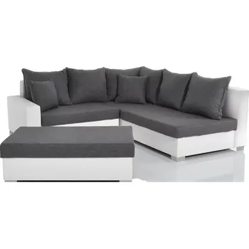 Sedací souprava ASKONT Olimpic bílo/šedá Rohová sedací souprava - pravá/levá