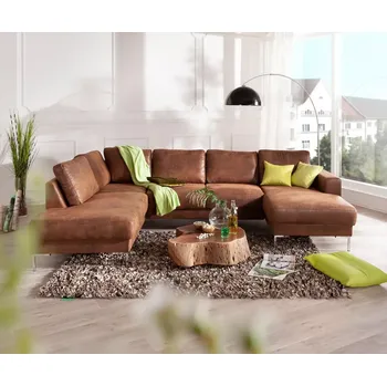 Sedací souprava Askont Milano Brown: Rohová sedací souprava do U