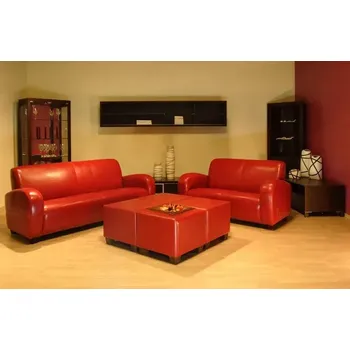 Sedací souprava ASKONT Amarello Kožená sedací souprava 3-2-1