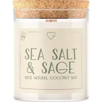 Svíčka Goodie Svíčka s dřevěným praskajícím knotem – Sea Salt & Sage 160 g