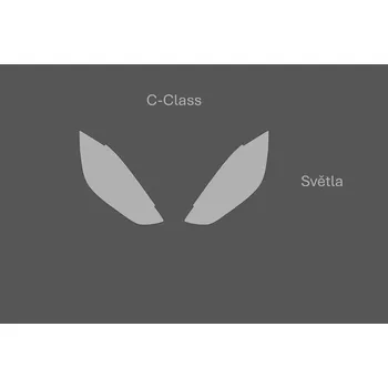Polep vozidla JEM PPF předřezaná fólie světla Mercedes-Benz C-Class Fólie: Transparentní