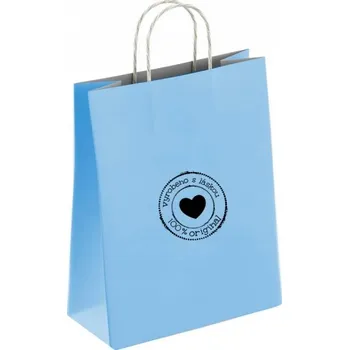 Dárková taška Dárková taška Made with love, papírová - sv. modrá