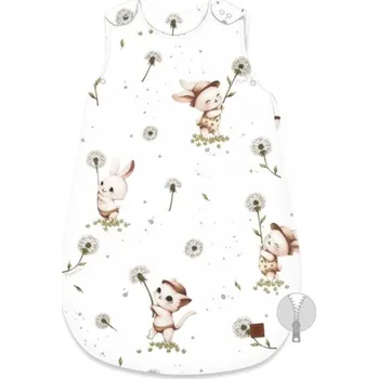 Spací pytel pro miminko Spací vak, bavlna, 74 cm, Kocourek a pampeliška - bílá