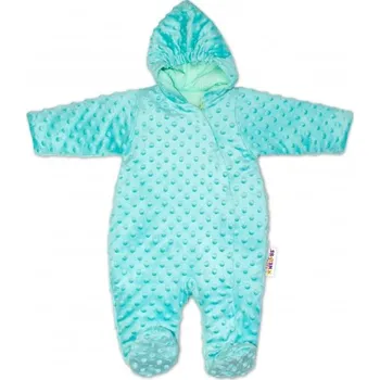 Kojenecká kombinéza Baby Nellys Kombinézka/overálek Minky, zateplená - mátová, vel. 74