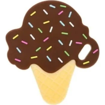 Silikonové kousátko Zmrzlinka - čokoládová