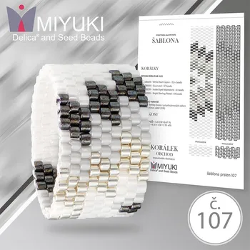 ostatní stavebnice Rukodělná korálková stavebnice MIYUKI. Stavebnice prstenu Native American style no. P107