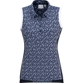 Ping Colleen dámské polo bez rukávů, paradise garden/tmavě modré dámské, 34