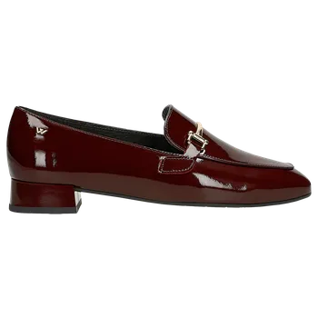 Dámské polobotky Bordové Lakované Mokasíny Dámské Na Nízkém Podpatku Wojas 4634835 37