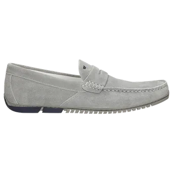 Pánské polobotky Popelavé Mokasíny Na Dvoubarevné Podrážce Wojas 1019160 41