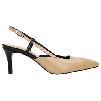 Dámské lodičky Béžovo-Černé Lodičky S Otevřenou Patou Wojas 3512754 40