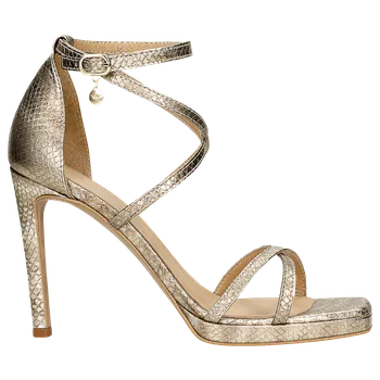 Dámské sandále Zlaté Sandály Na Vysokém Podpatku Wojas 7617658 38