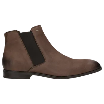 Pánské polobotky Hnědé Chelsea Boty S Černou Gumou A Ošoupaným Vzhledem Wojas 2004122 43